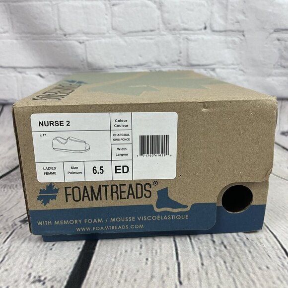 Foamtreads Womens Slippers Nurse 2 Adjustable Charcoal Shoes Size 6.5 ED - Picture 9 of 9